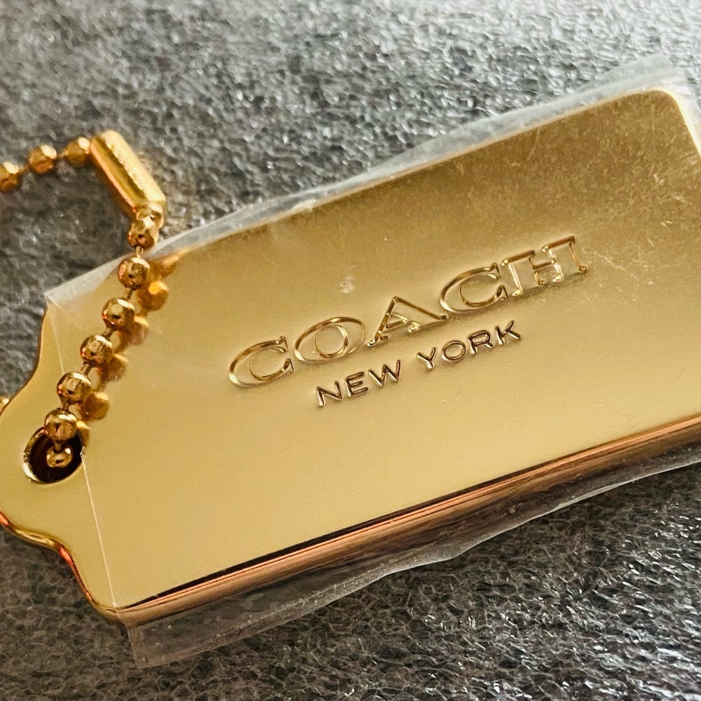 COACH Logo Gold Hang Tag for Bag